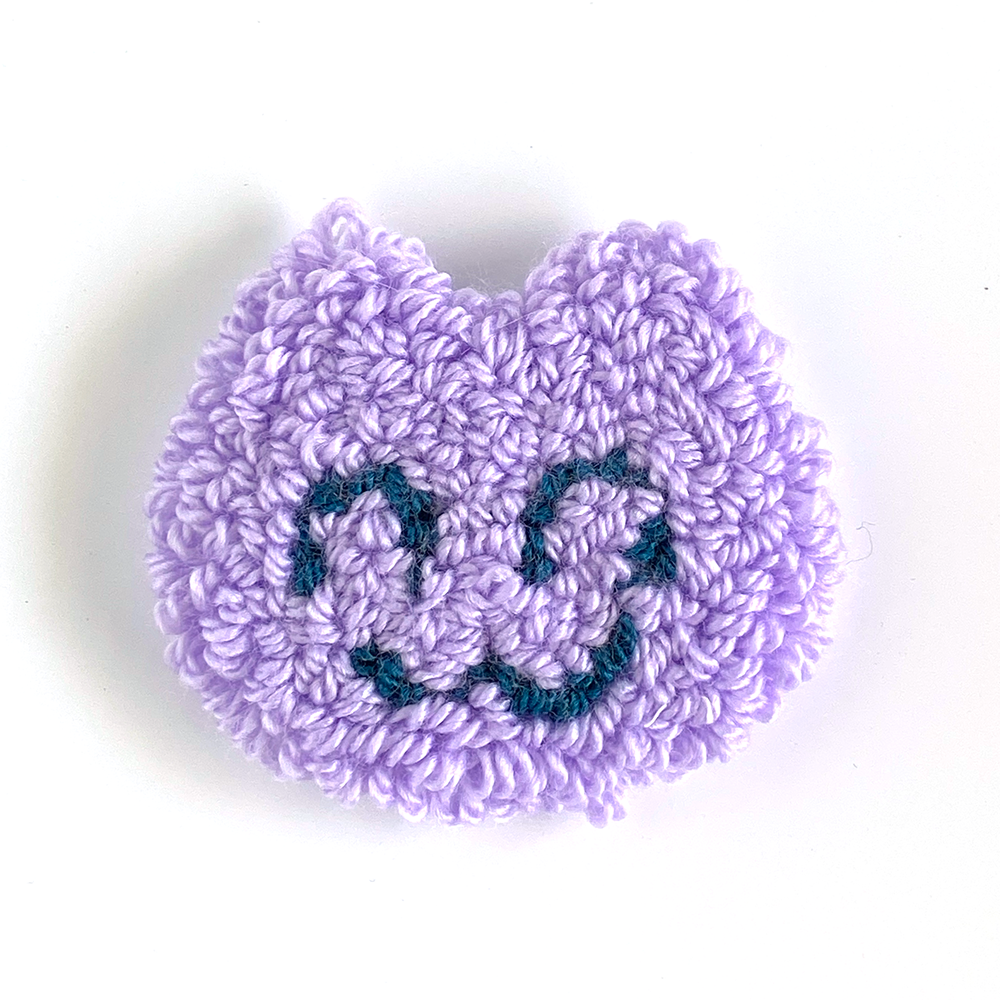Happy Purple Cat Rug