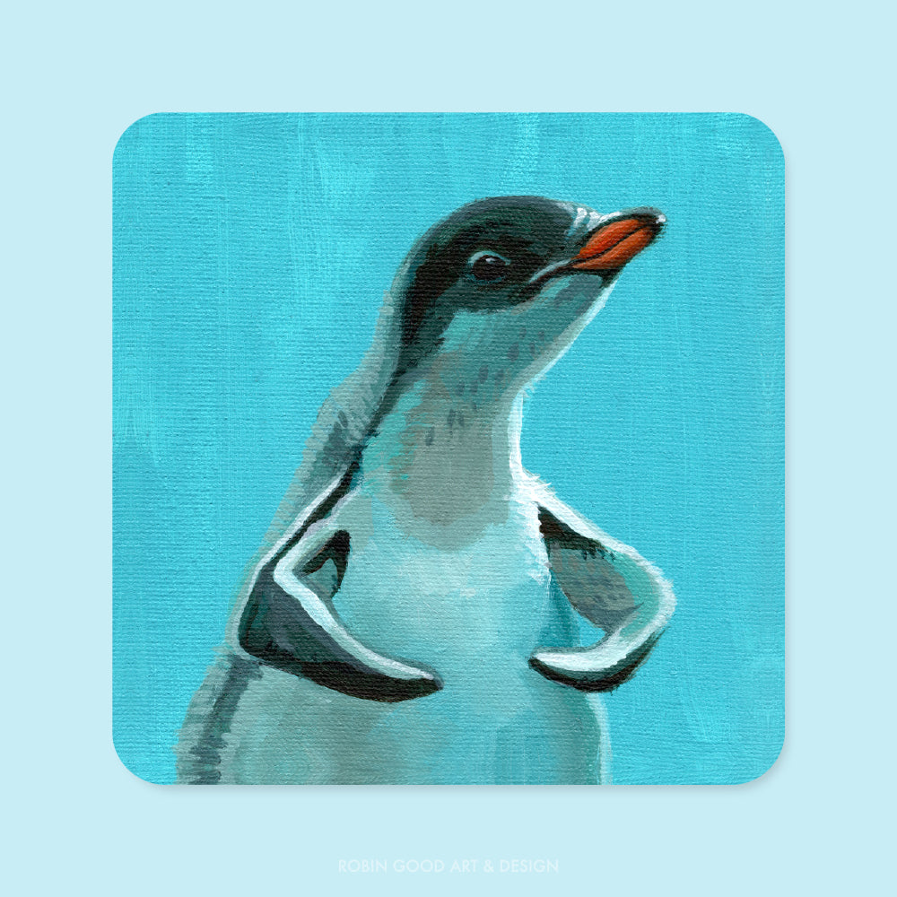 Penguin Warrior Sticker