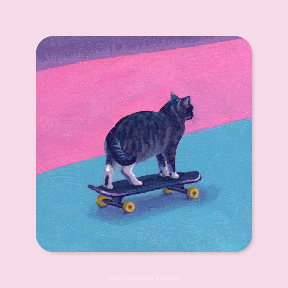 Sk8er Cat Sticker