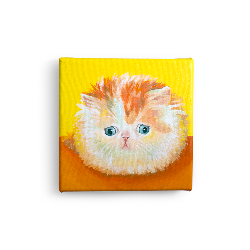 Purrrplexed Cat Painting