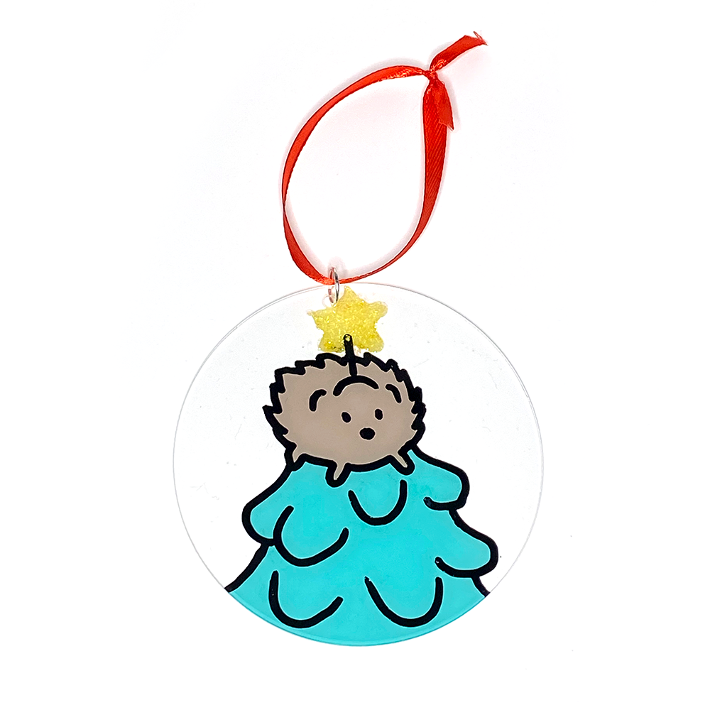Yellow Star Hedgehog Ornament