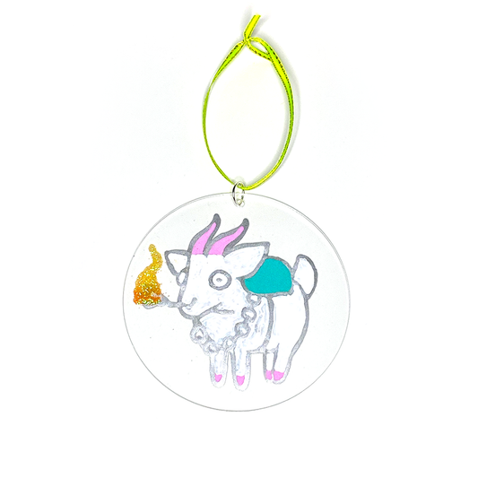 Silver Krampus Ornament