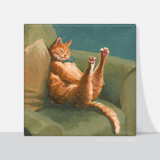 Stretchy Cat Canvas Print