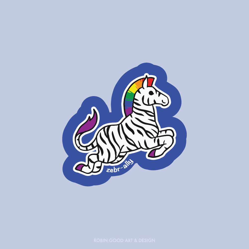Zebr-ally Sticker