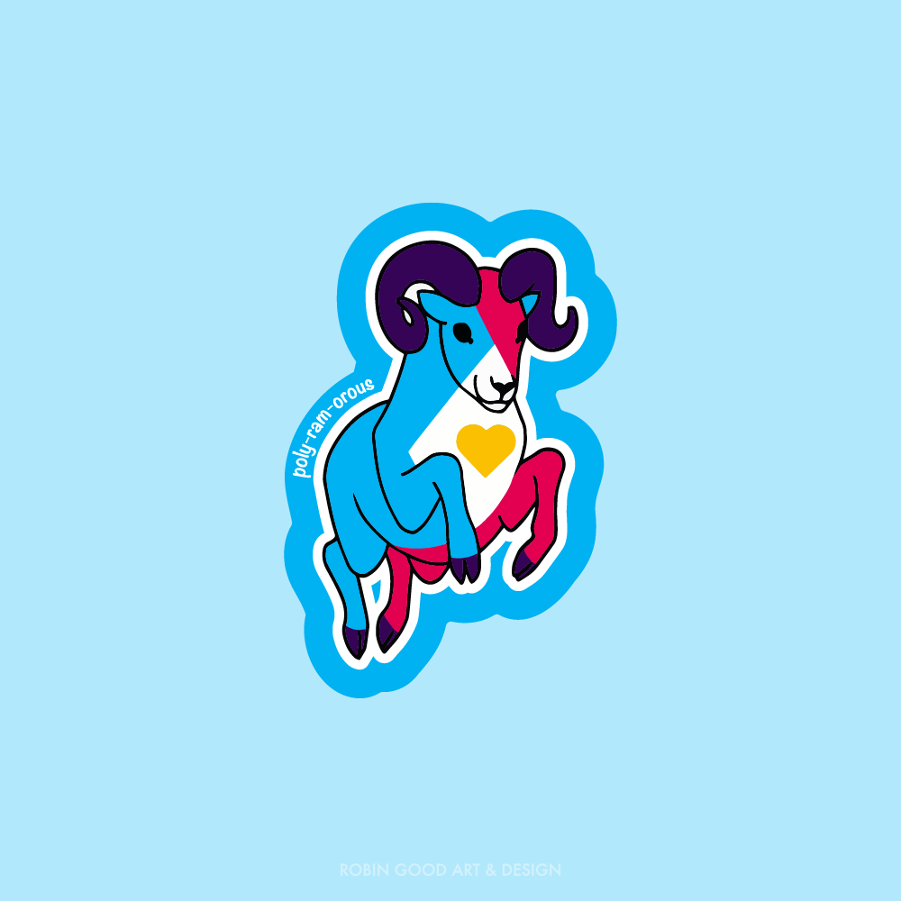 Poly-ram-orous Sticker