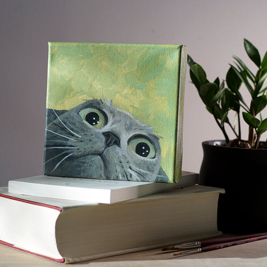 No Personal Space Cat Painting