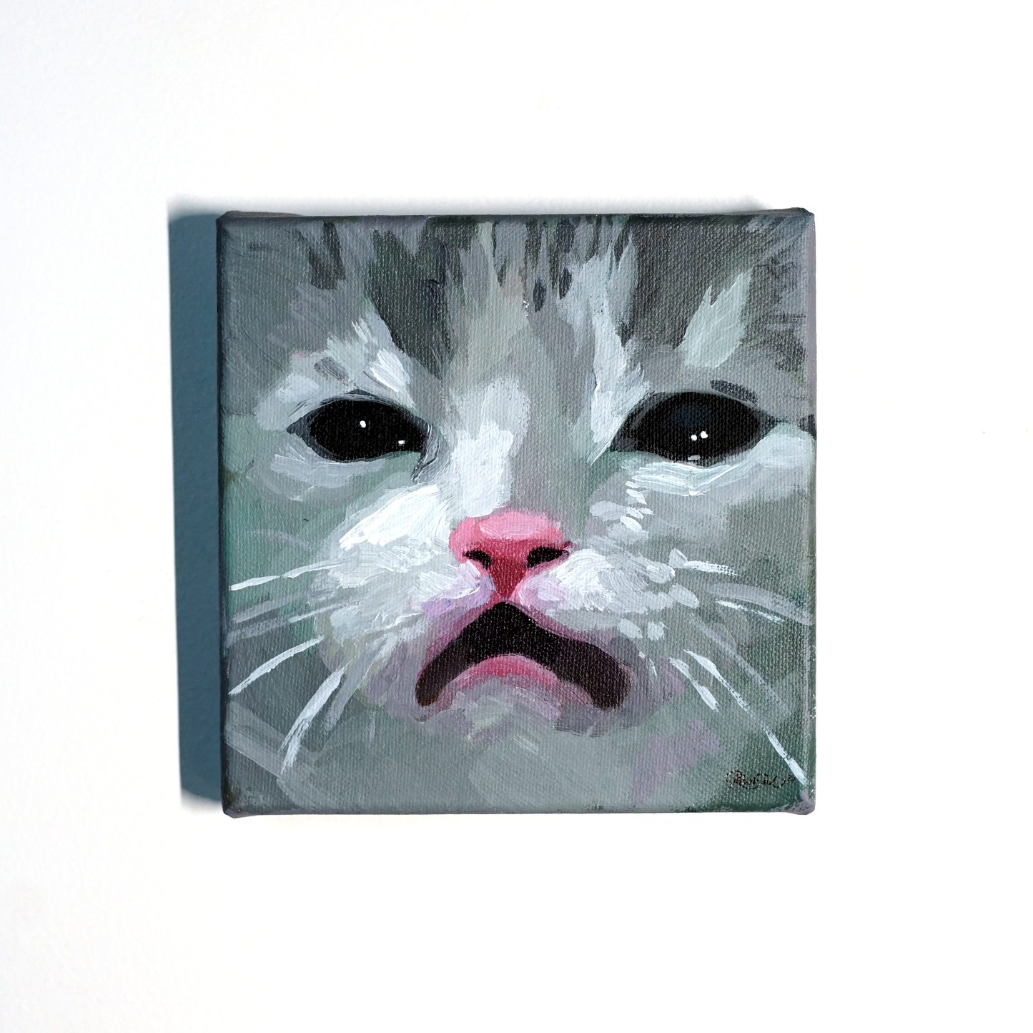 Very Sad Cat Painting