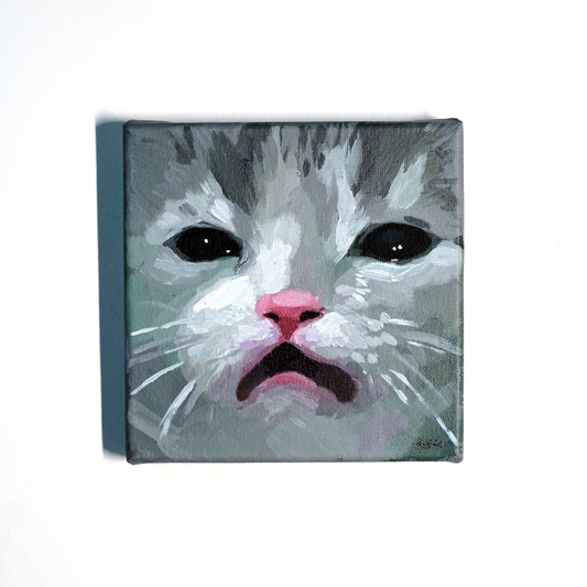 Very Sad Cat Painting