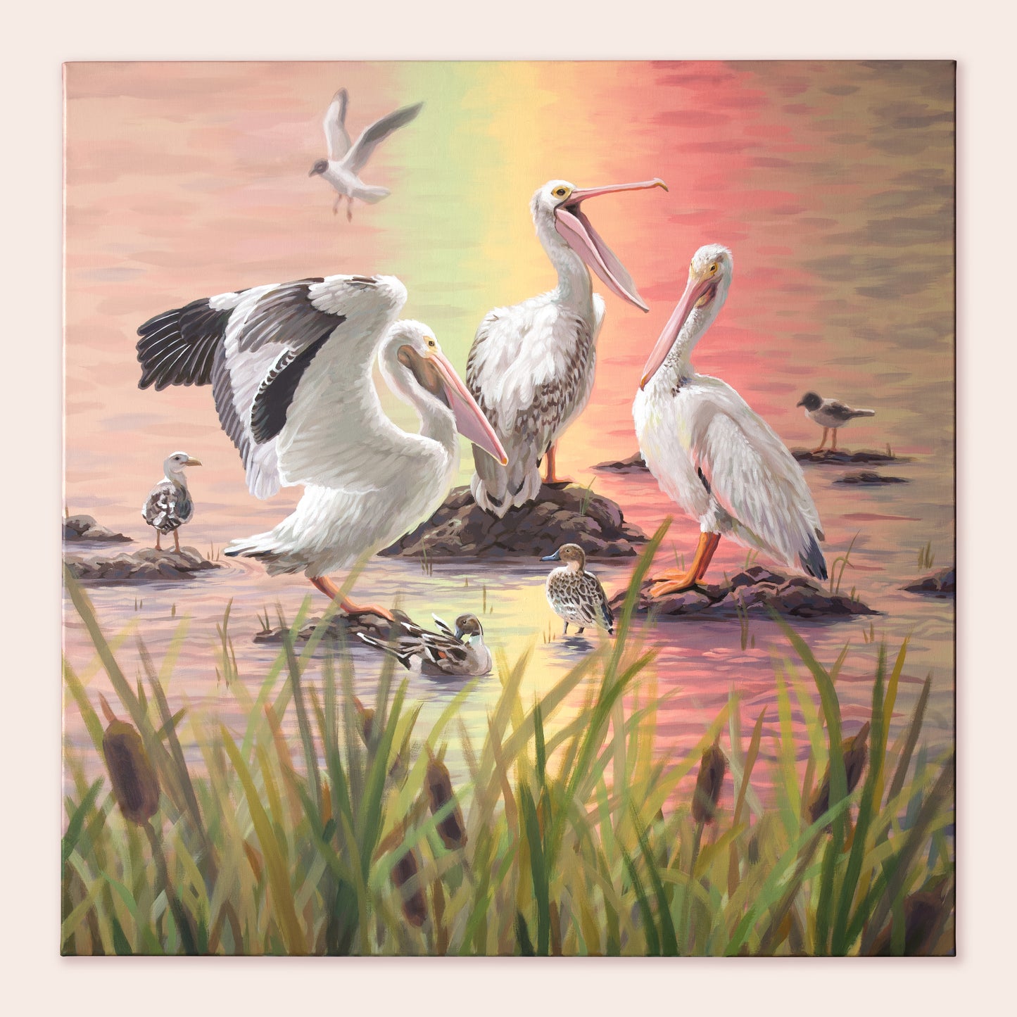 Bird Community Canvas Print