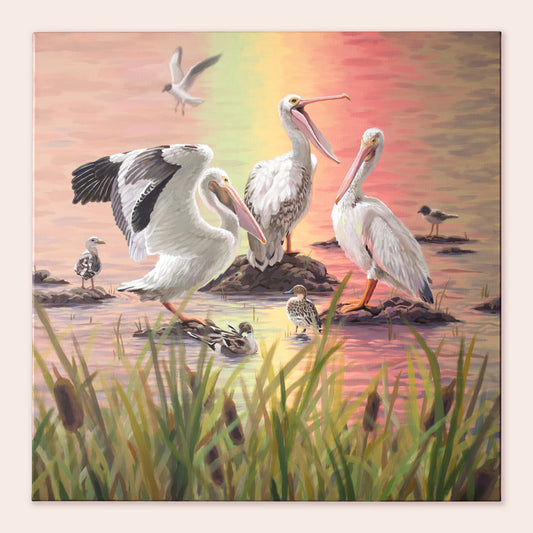 Bird Community Canvas Print