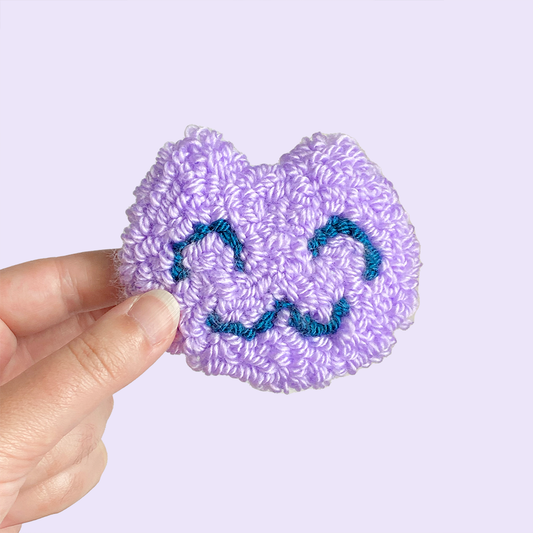 Happy Purple Cat Rug