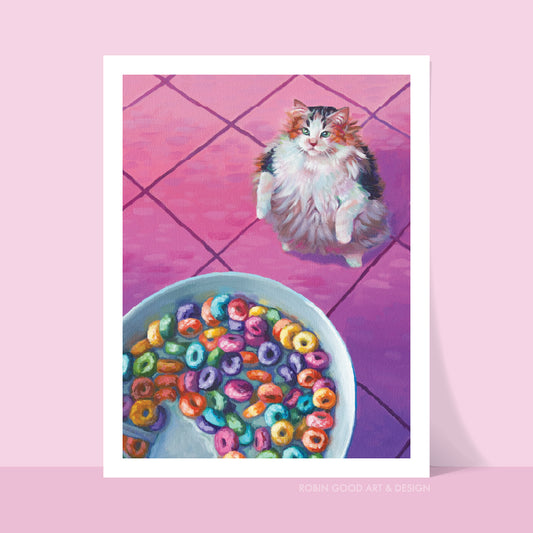 Loop Cat Art Print