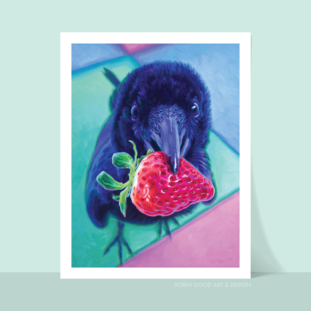Oh Look a Strawberry Art Print