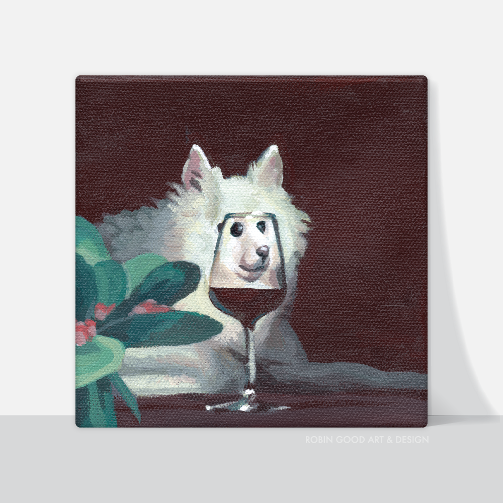 Wine O Clock Pom Canvas Print