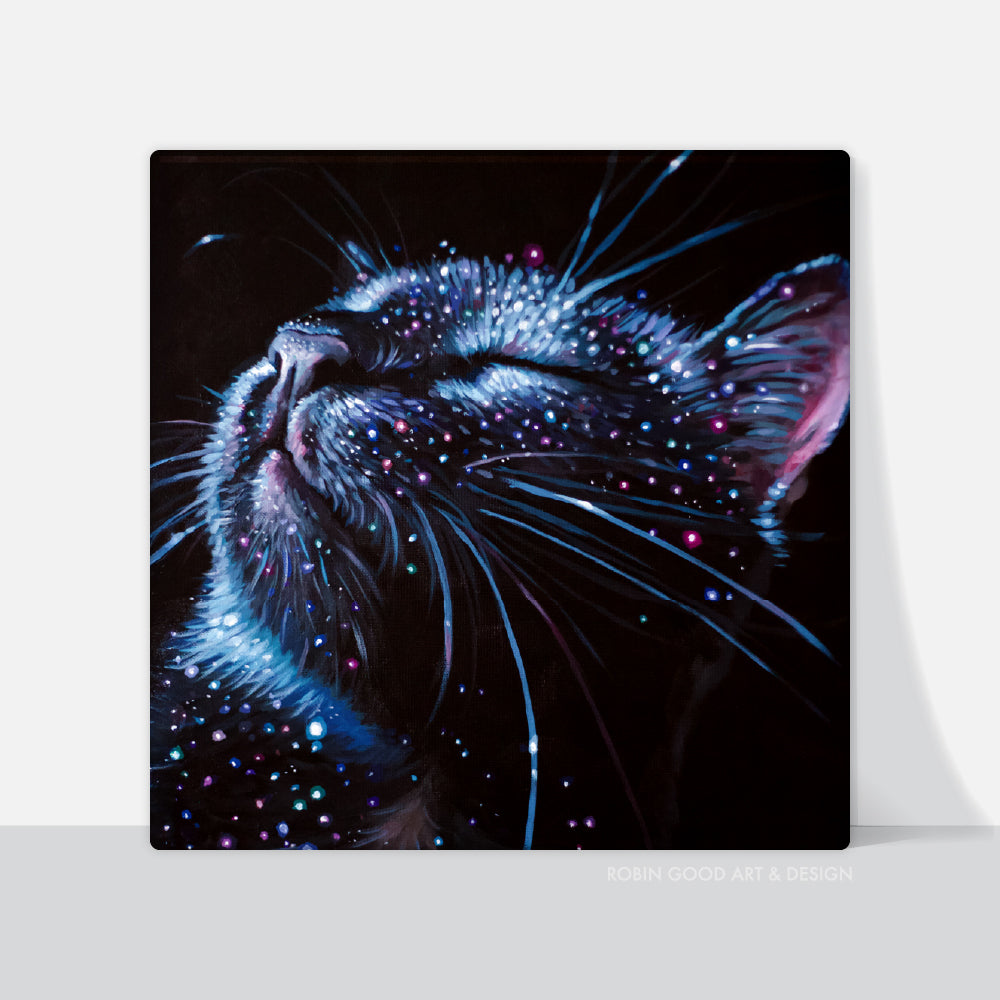 Glitter Kitty Canvas Print