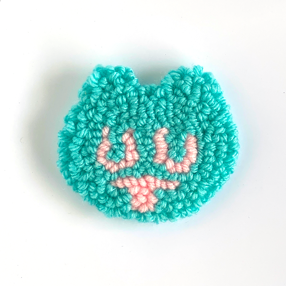Tongue Out Blue Cat Rug