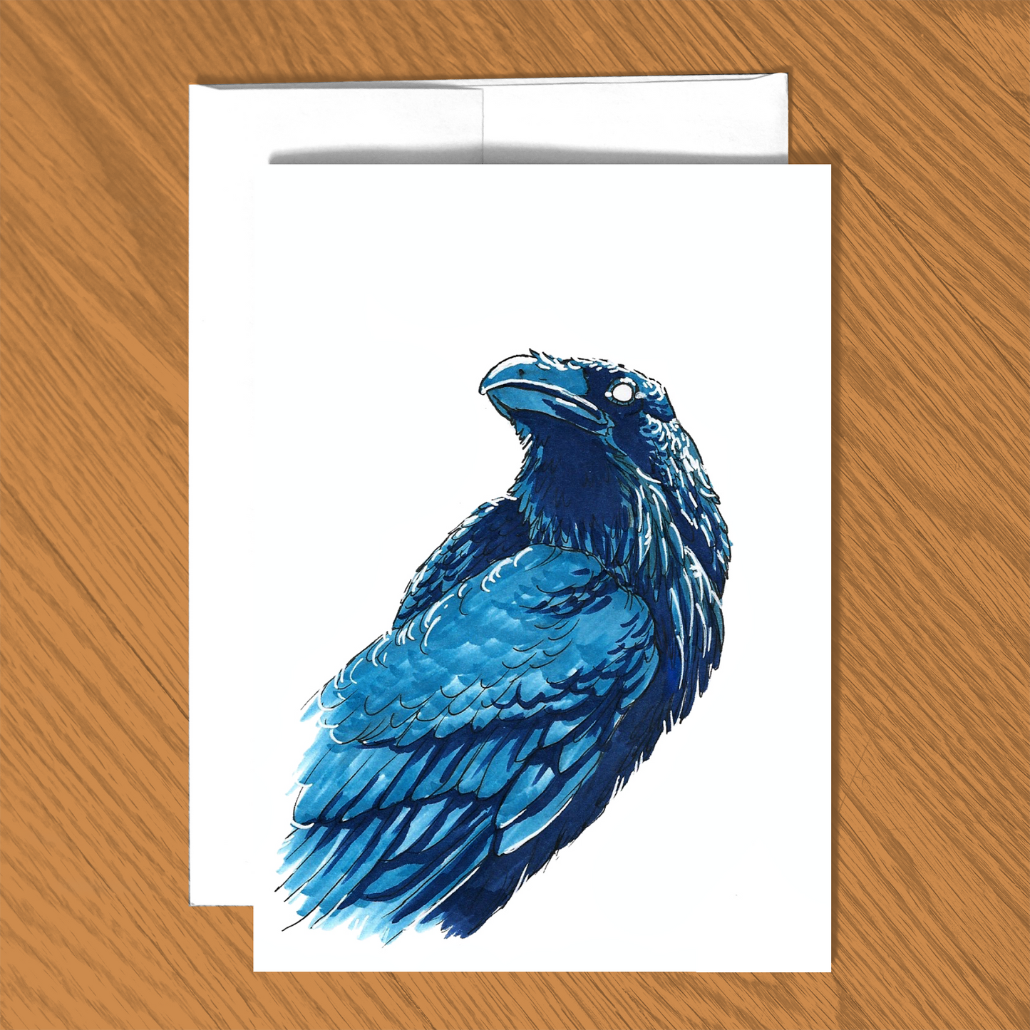 Blue Raven Card & Envelope