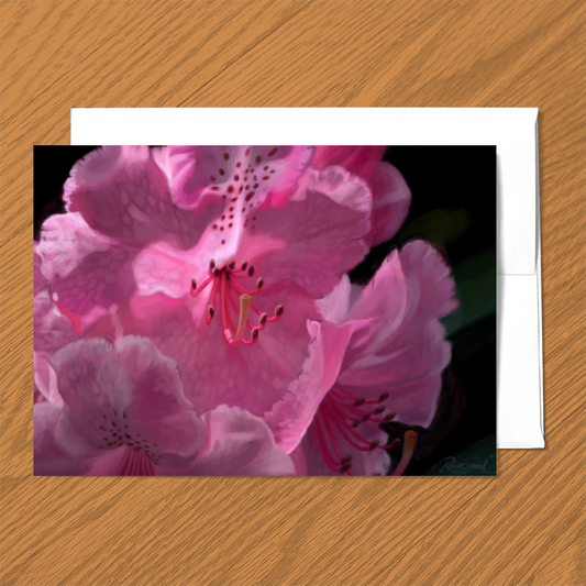 Pink Flowers Card & Envelope