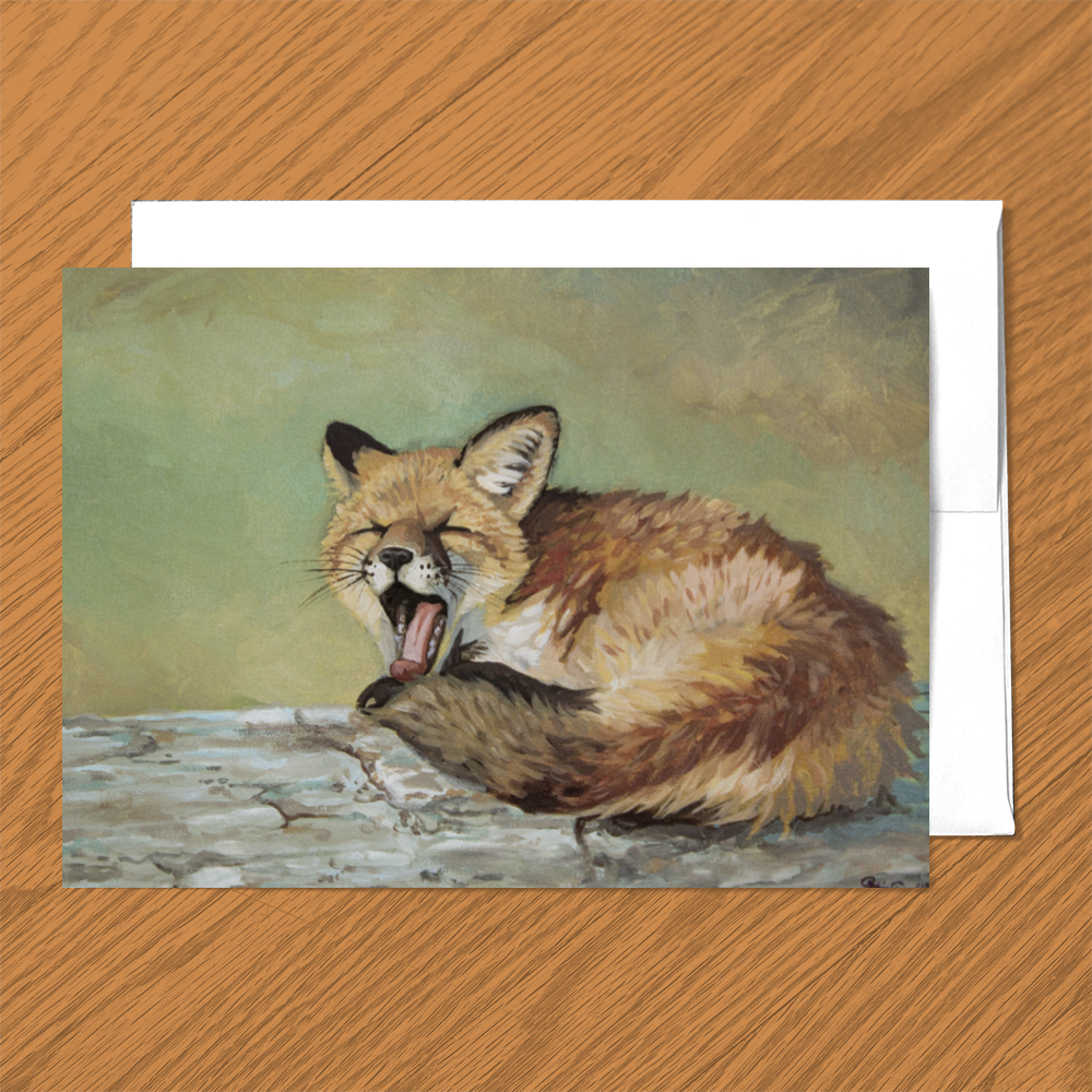 Sleepy Fox Card