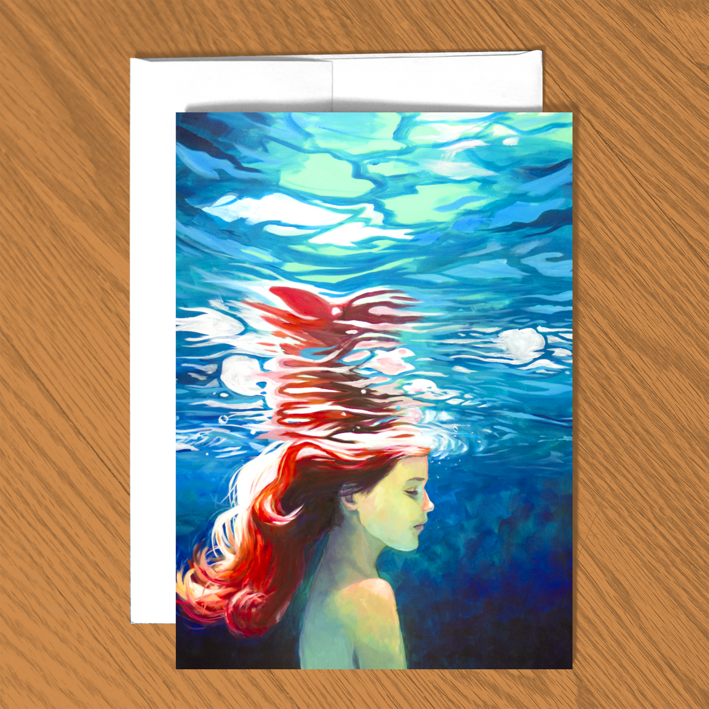 Underwater Girl Card