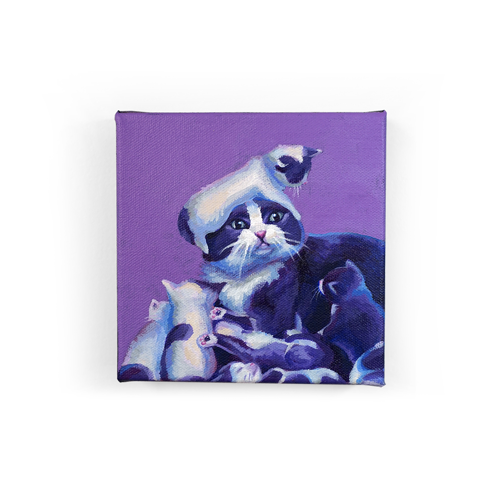 Motherhood Cat Painting