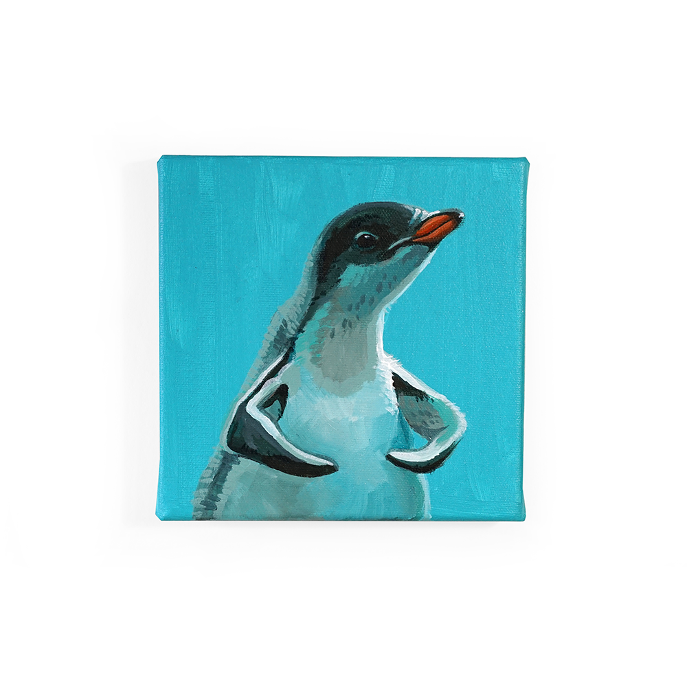 Penguin Warrior Painting