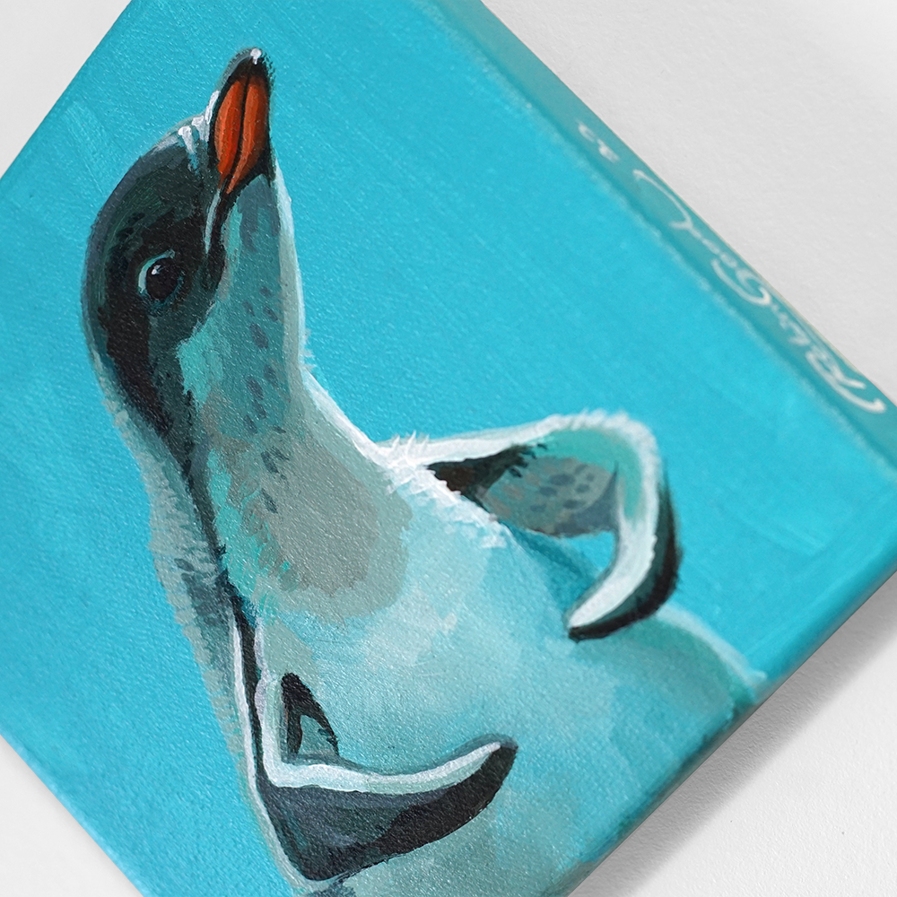Penguin Warrior Painting