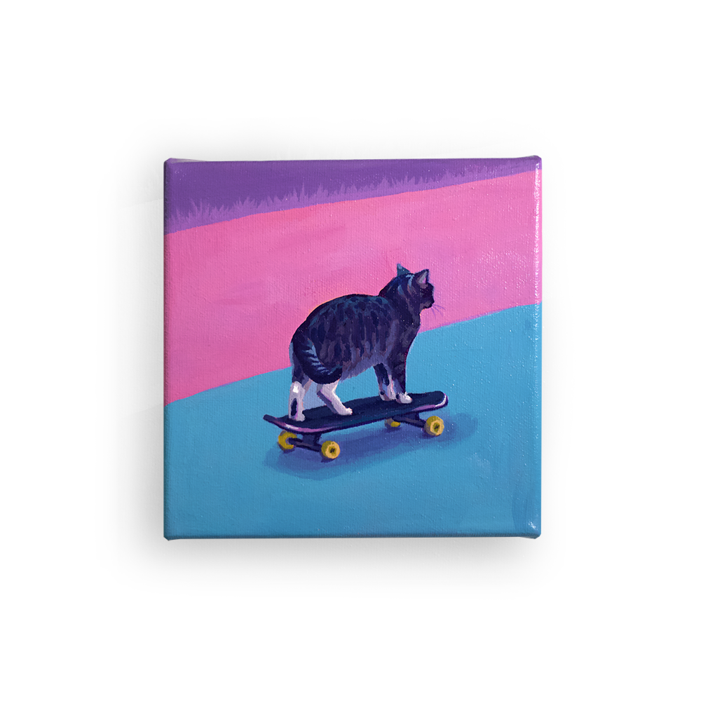 Sk8er Cat Painting