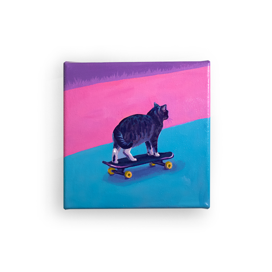 Sk8er Cat Painting