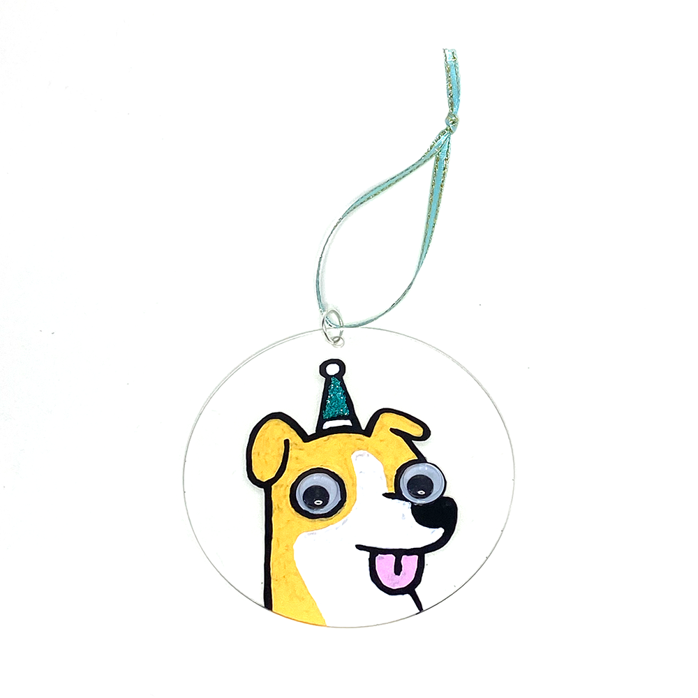 Googly-eyed Dog Ornament