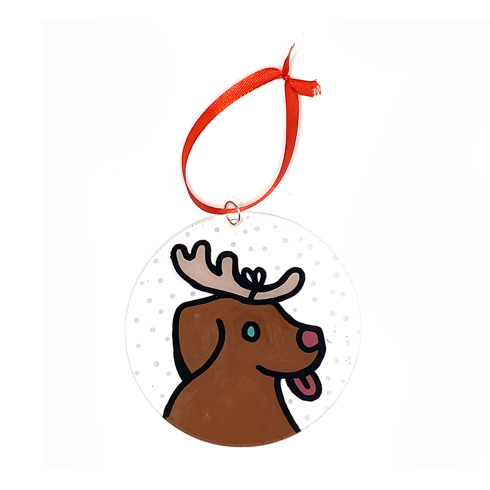 Chocolate Dog Ornament