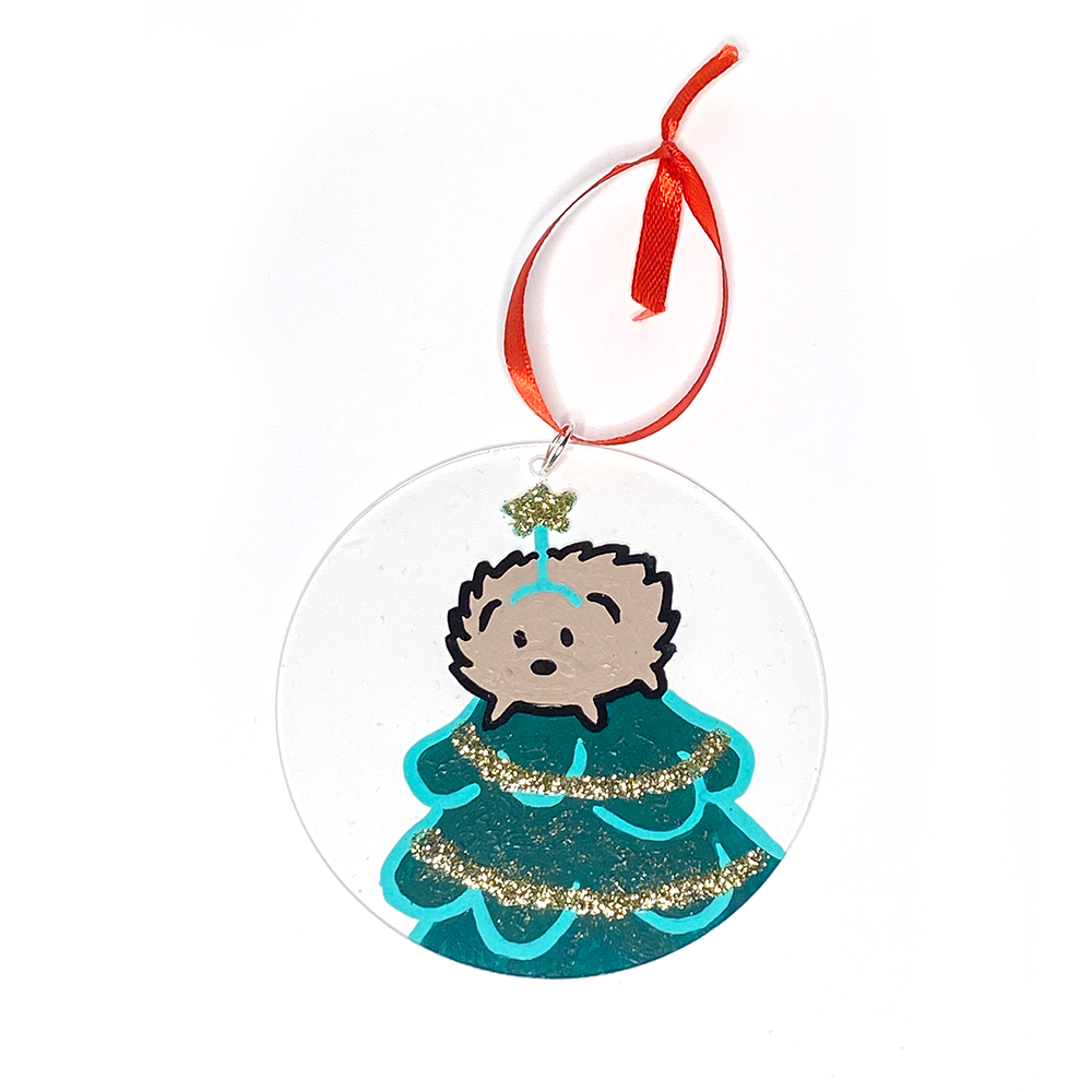 Golden Hedgehog Ornament