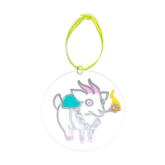 Silver Krampus Ornament