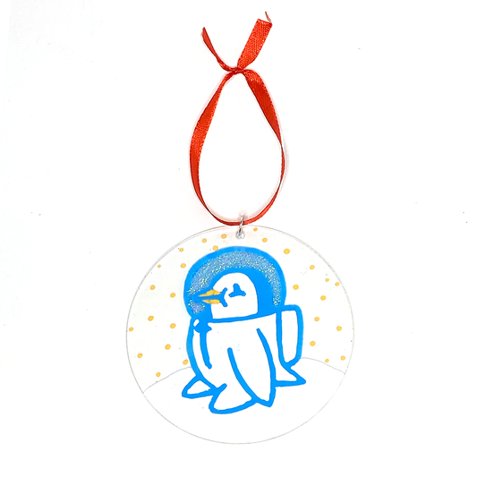 Moon Landing Penguin Ornament
