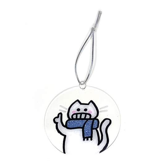Thumbs Up Cat Ornament