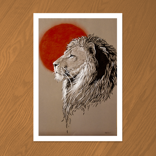 Lion Portrait Print