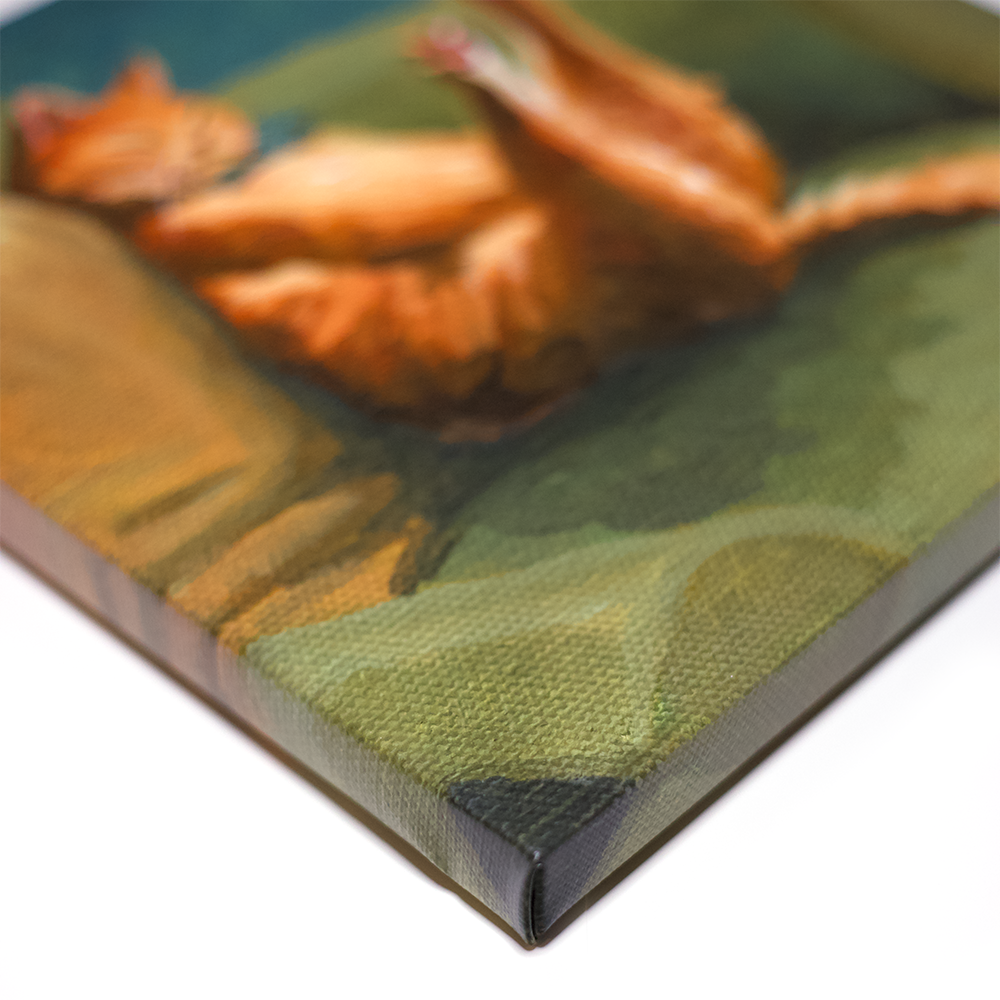 Stretchy Cat Canvas Print