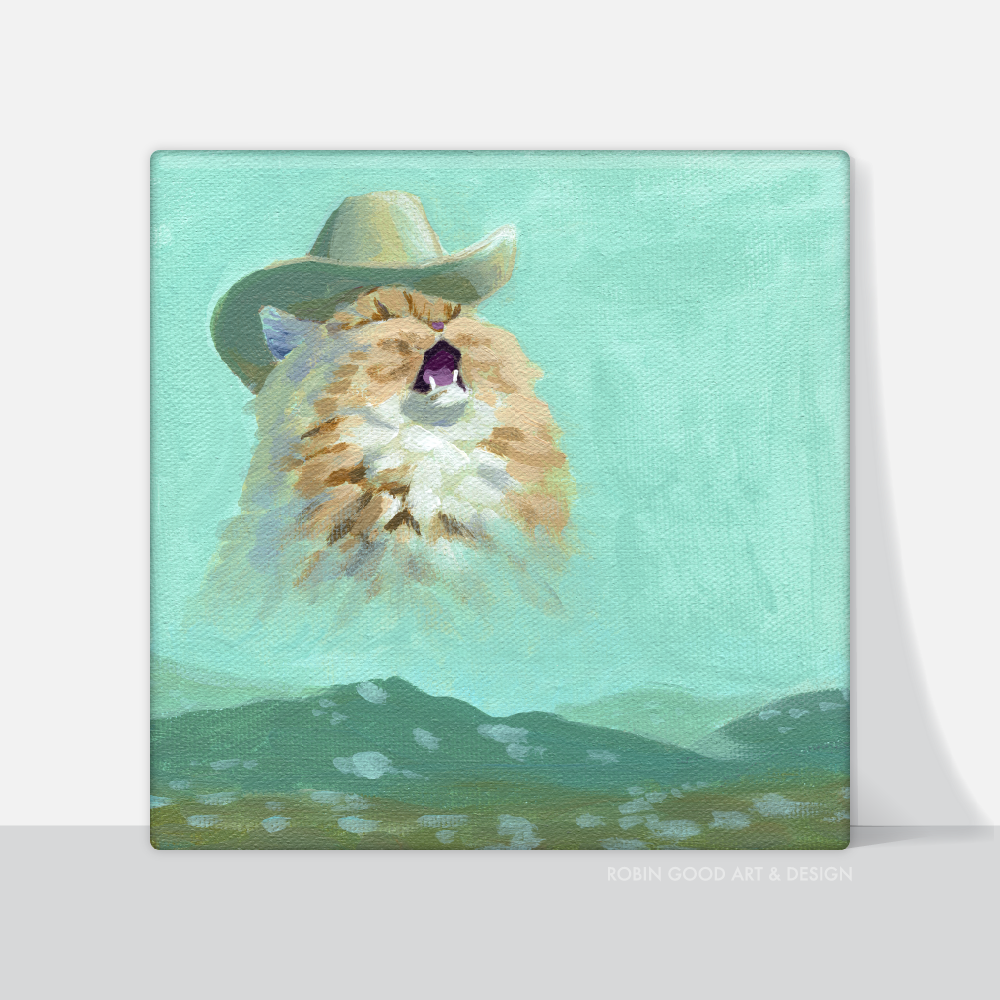 Cowboy Cat Canvas Print