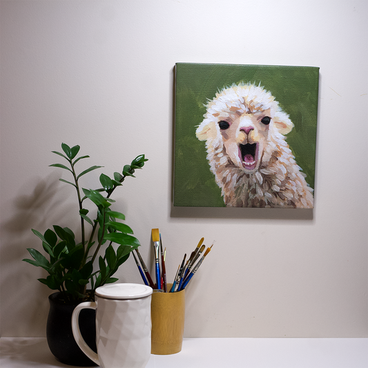 Singing Llama Canvas Print