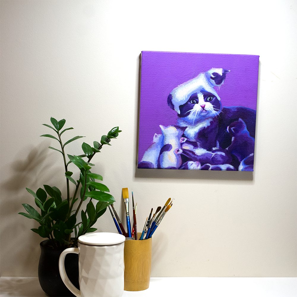 Motherhood Cat Canvas Print