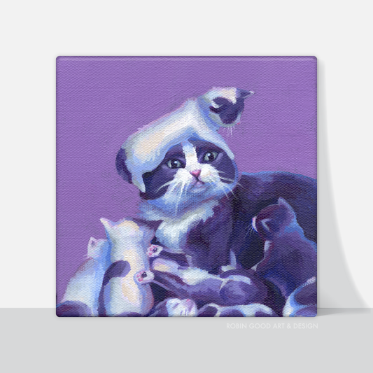 Motherhood Cat Canvas Print