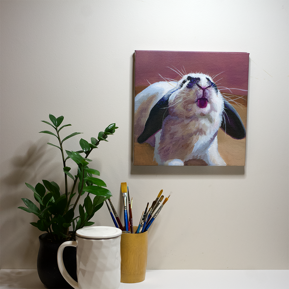 Blep Bunny Canvas Print
