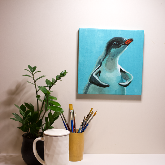 Penguin Warrior Canvas Print