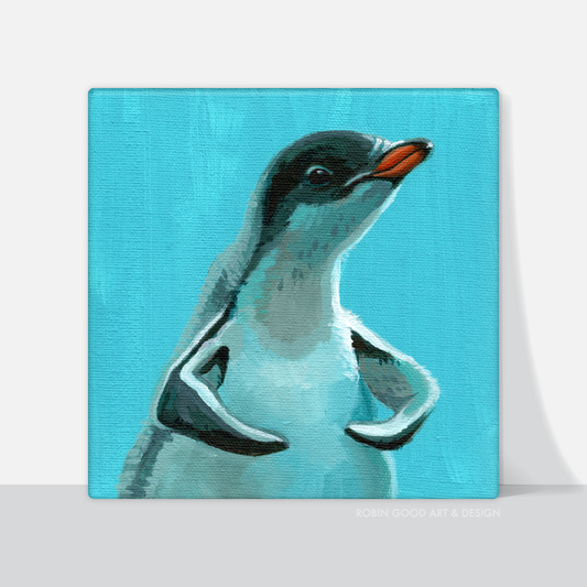 Penguin Warrior Canvas Print
