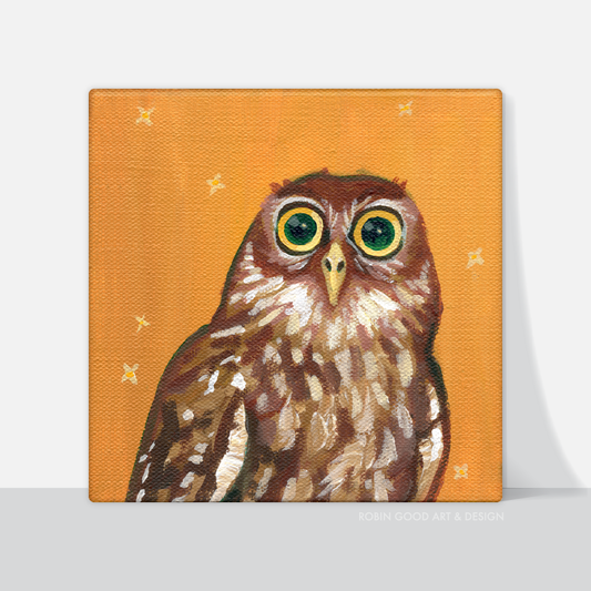 Sparkle Owl Canvas Print