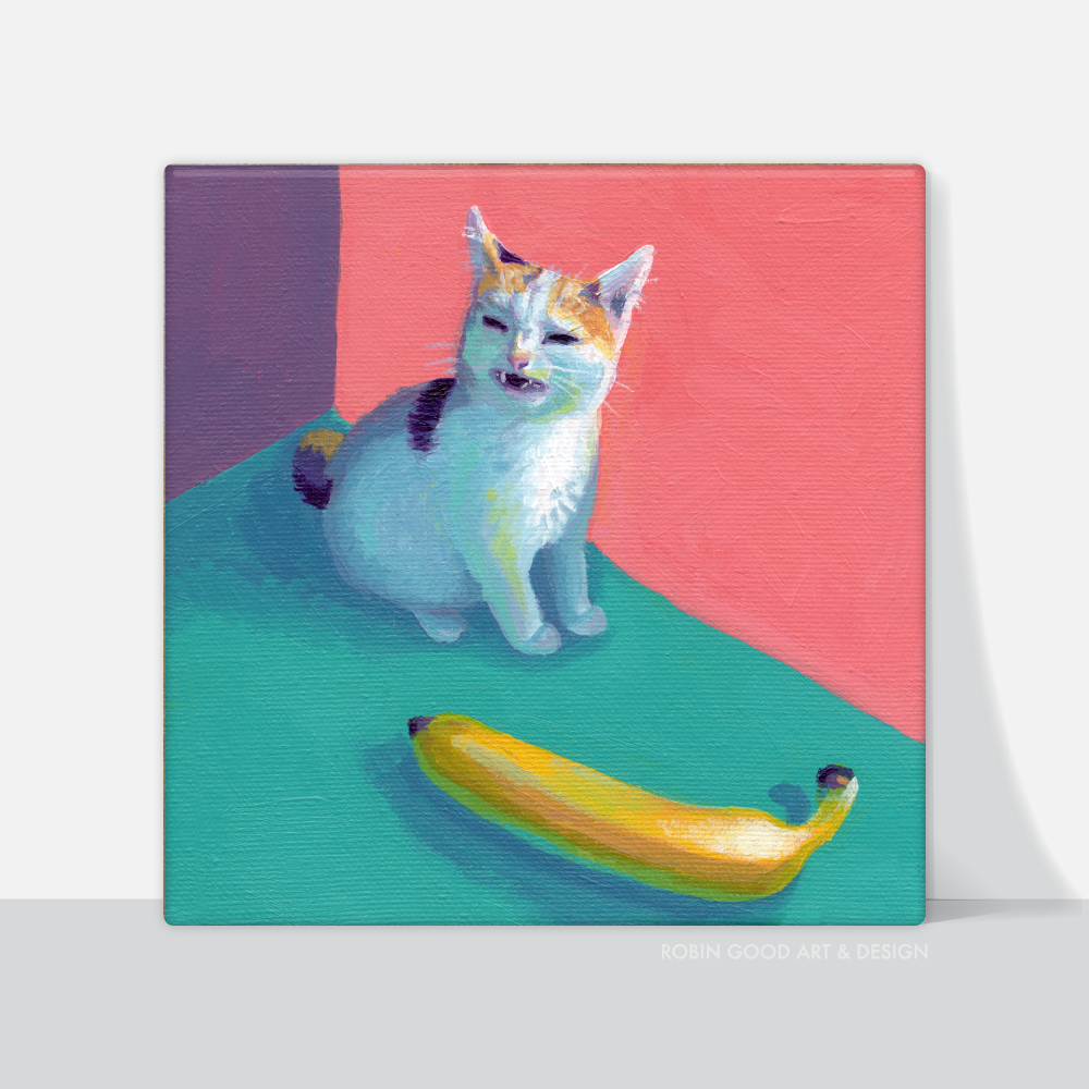 Banana Cat Canvas Print