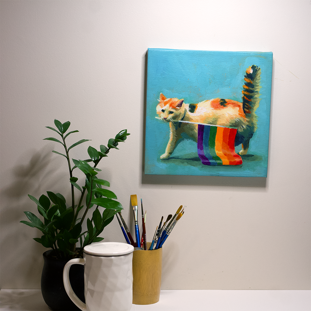 Pride Cat Canvas Print