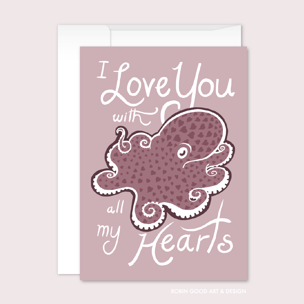 I Love You With All My Hearts Card