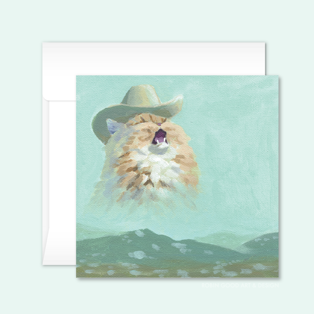 Cowboy Cat Card