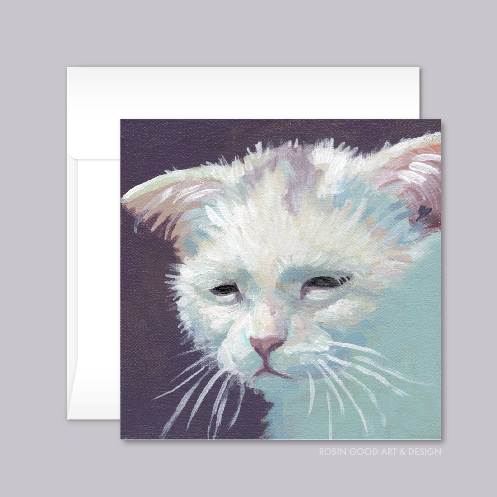 Depressed Cat Card